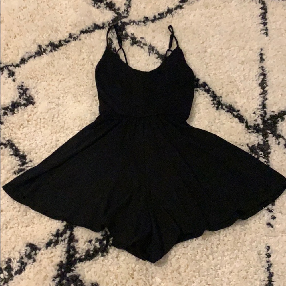 Wet Seal Black Strappy Romper